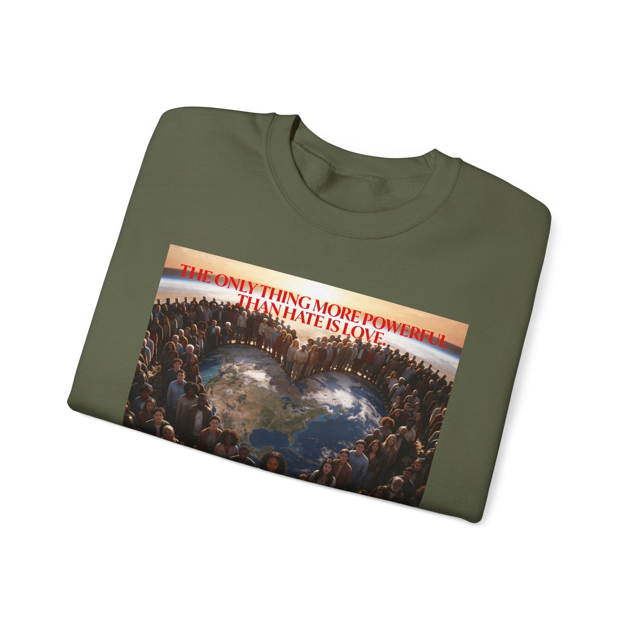 Always With You My Love -"Stronger Than Hate" Unisex Crewneck Sweatshirt .