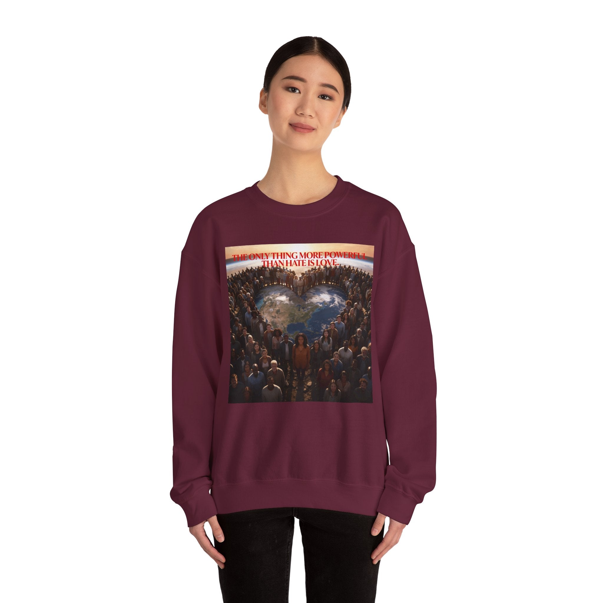 Always With You My Love -"Stronger Than Hate" Unisex Crewneck Sweatshirt .