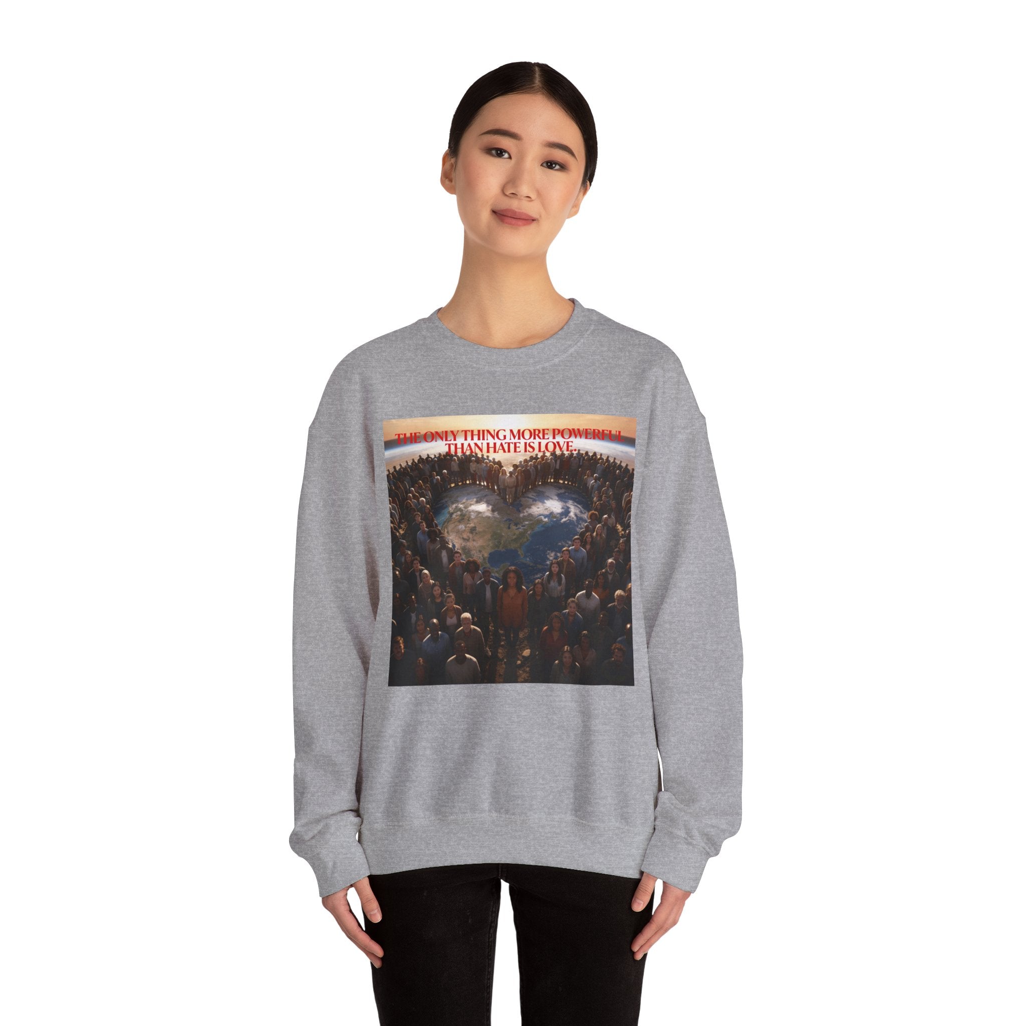 Always With You My Love -"Stronger Than Hate" Unisex Crewneck Sweatshirt .