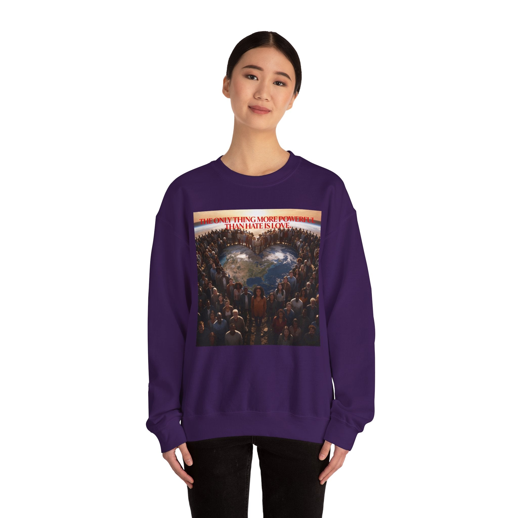 Always With You My Love -"Stronger Than Hate" Unisex Crewneck Sweatshirt .
