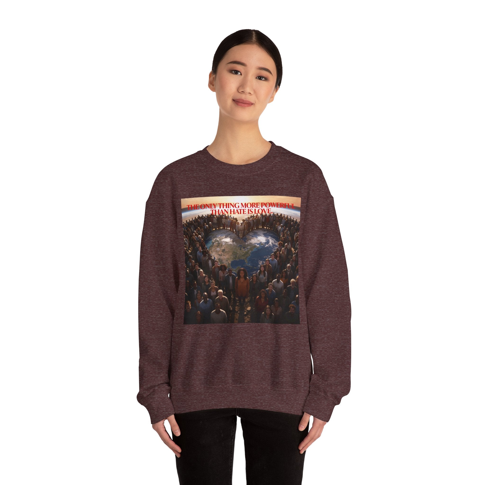 Always With You My Love -"Stronger Than Hate" Unisex Crewneck Sweatshirt .