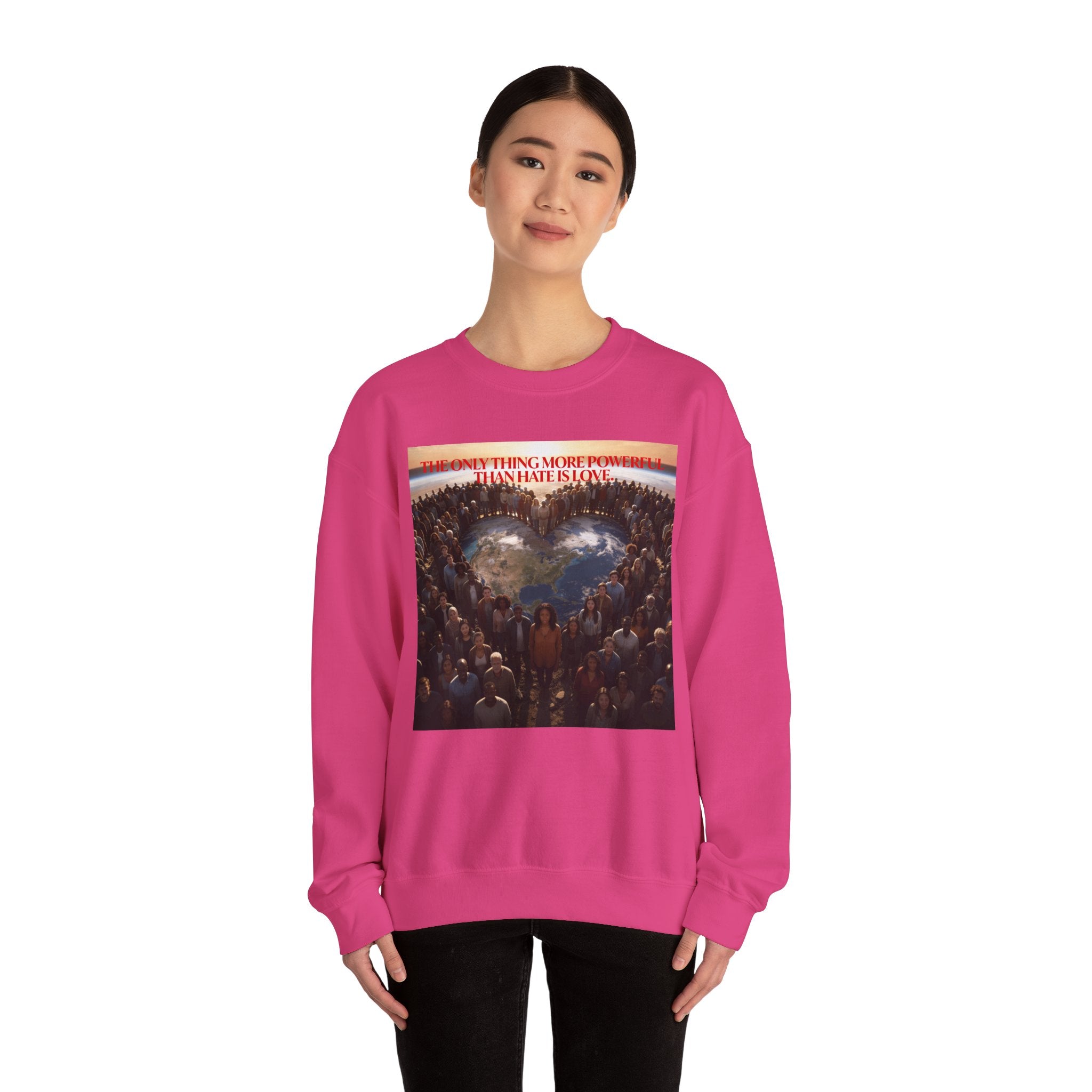 Always With You My Love -"Stronger Than Hate" Unisex Crewneck Sweatshirt .