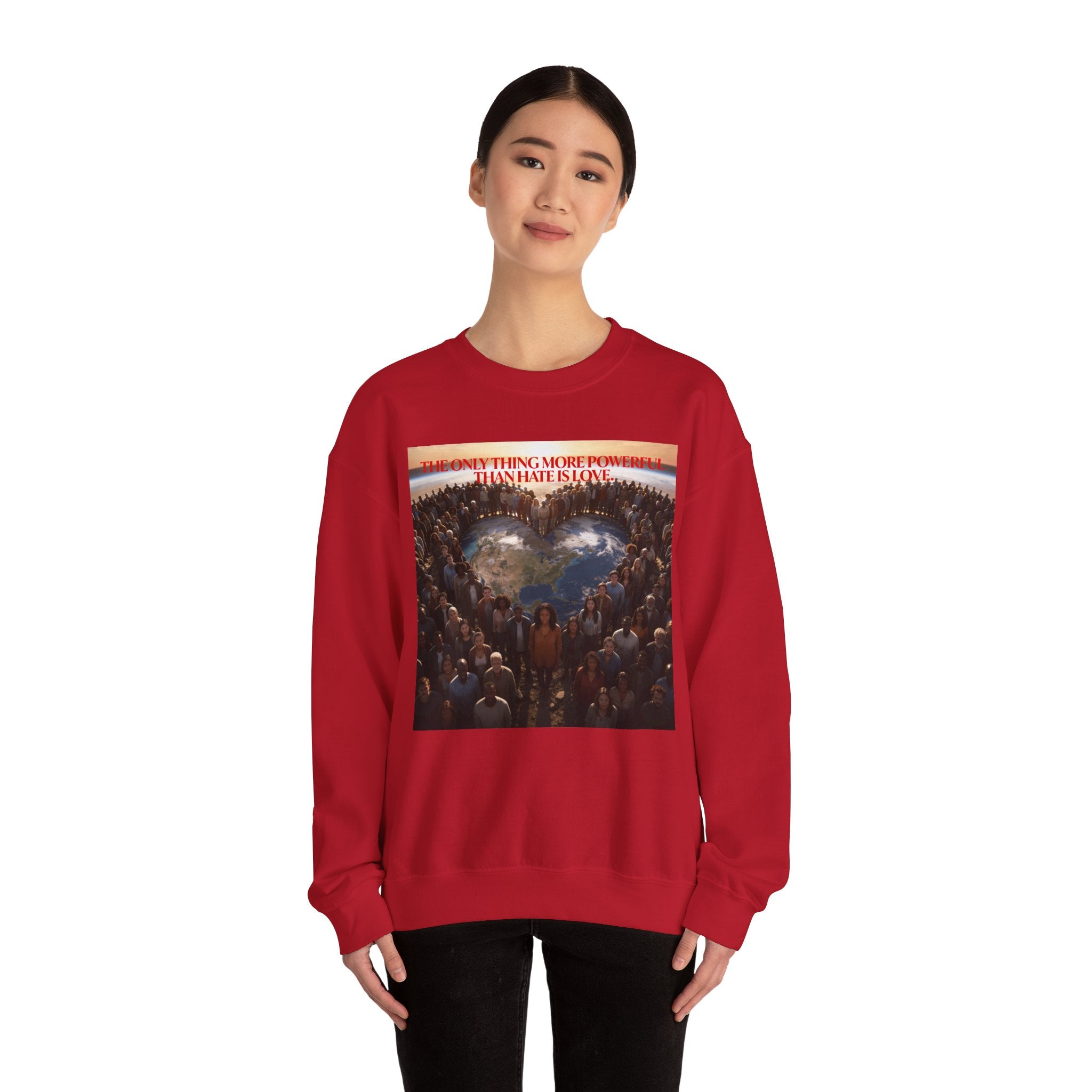 Always With You My Love -"Stronger Than Hate" Unisex Crewneck Sweatshirt .