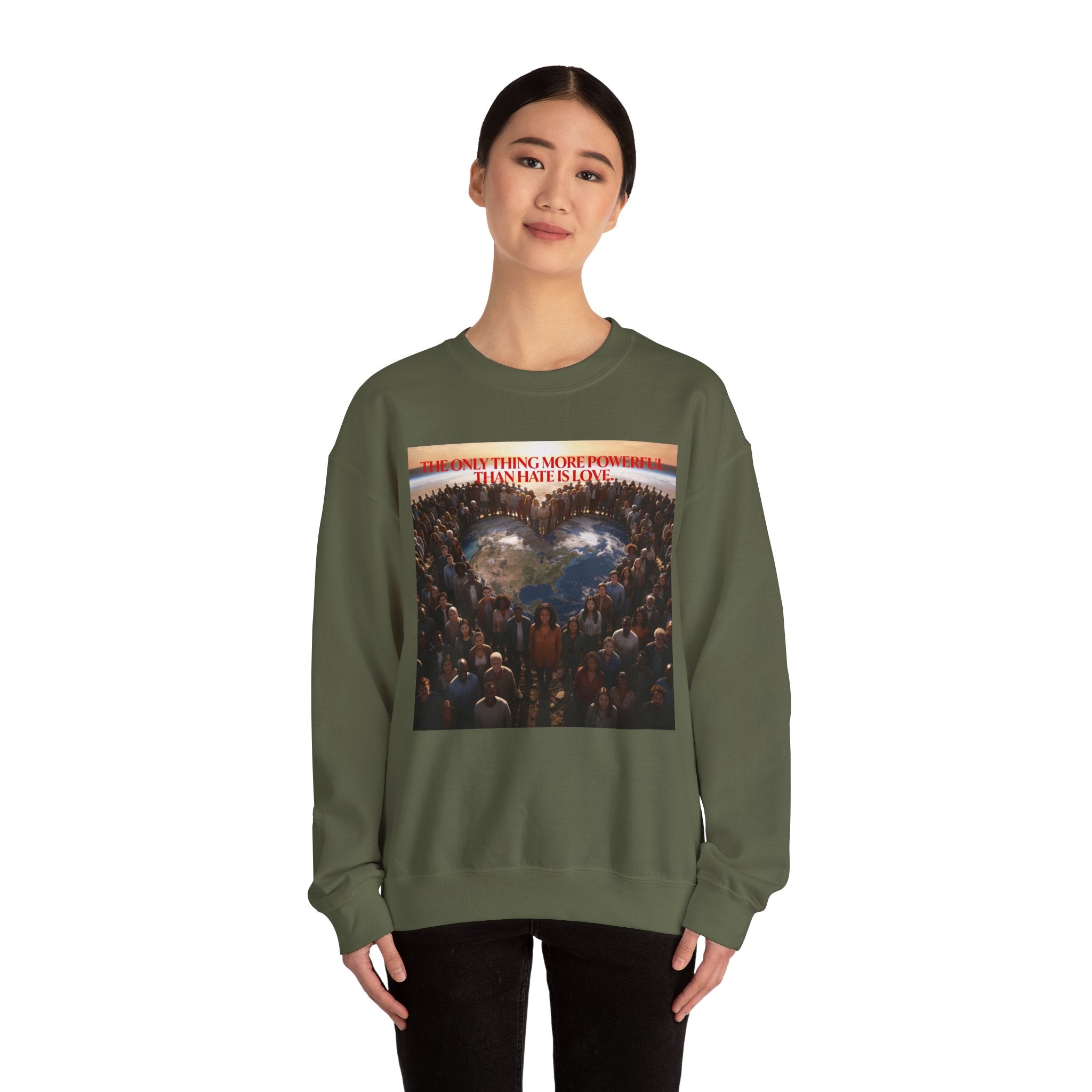 Always With You My Love -"Stronger Than Hate" Unisex Crewneck Sweatshirt .