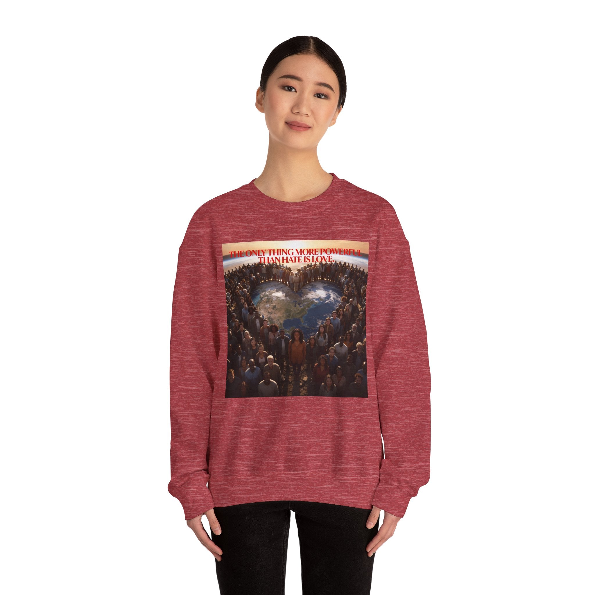 Always With You My Love -"Stronger Than Hate" Unisex Crewneck Sweatshirt .